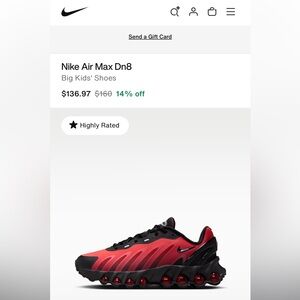 Nike Air Max Dn8 Red & Black Sneakers